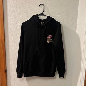 Mr. Eatwell Black Hoodie with Pink and Gold Details